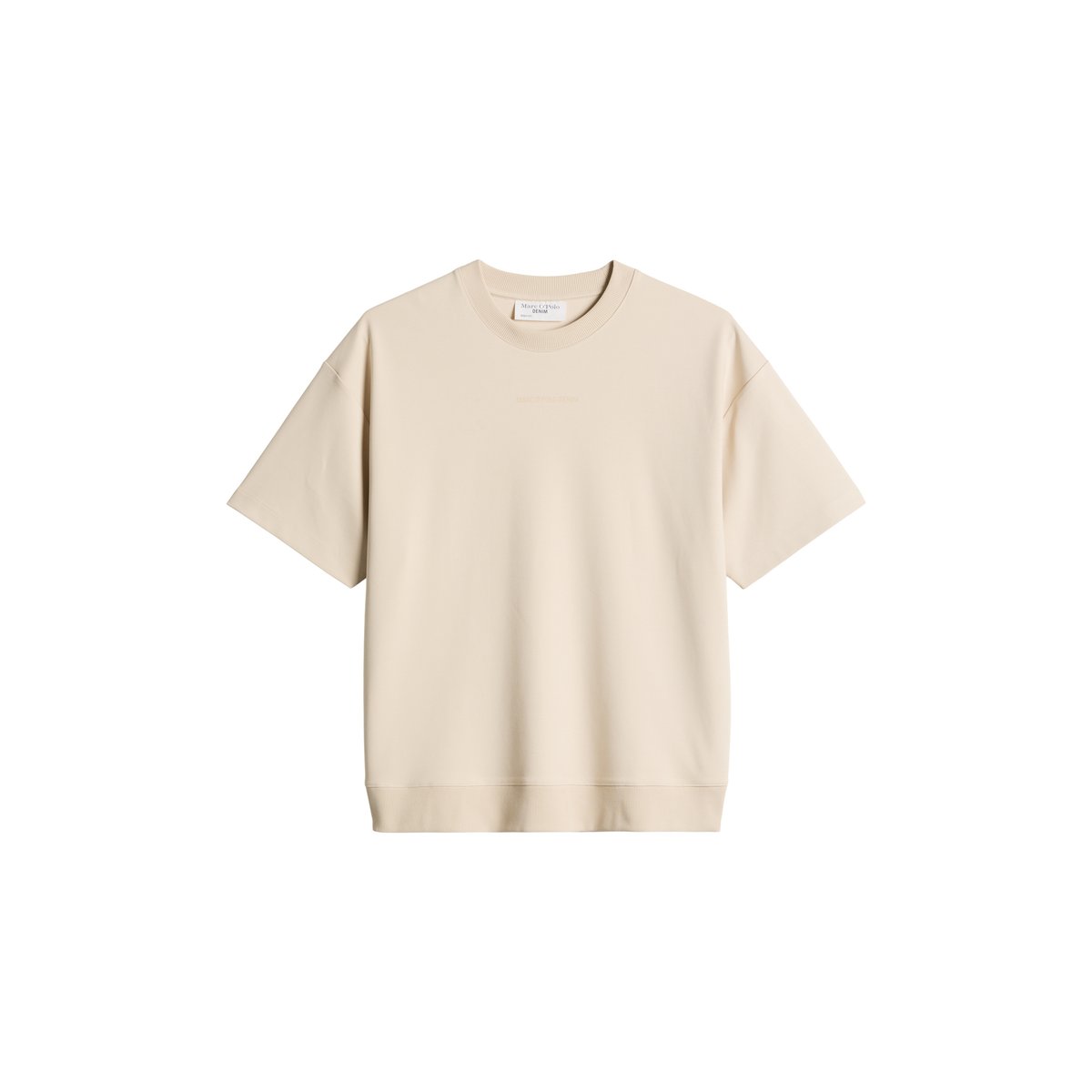 T-shirt ample en jersey interlock épais beige, MARC O’POLO DENIM
