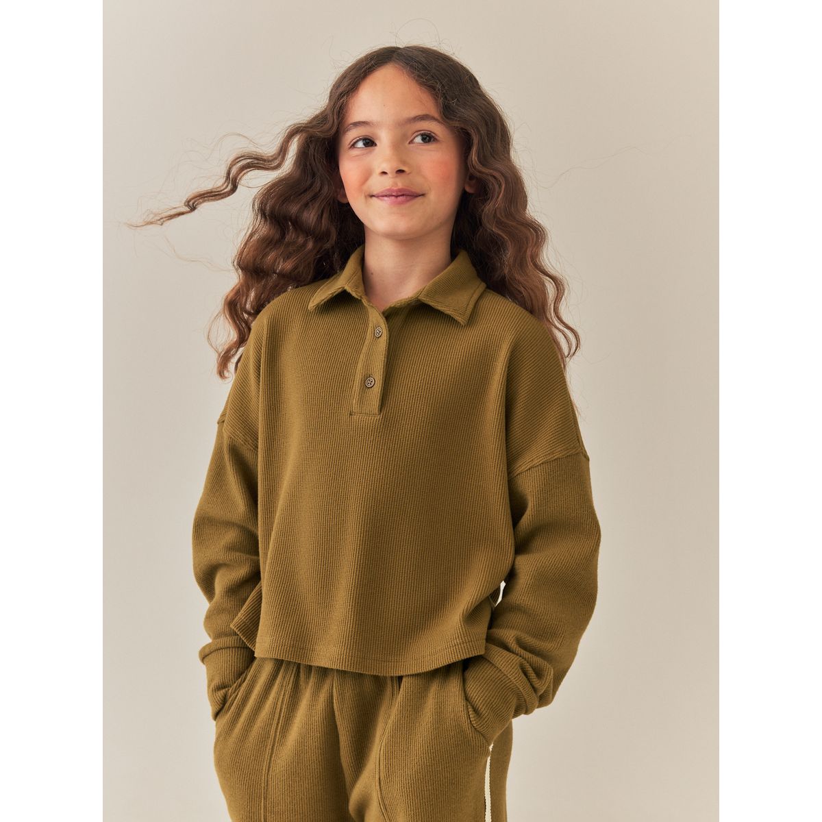 Ensemble large style rugby vert olive, NEXT