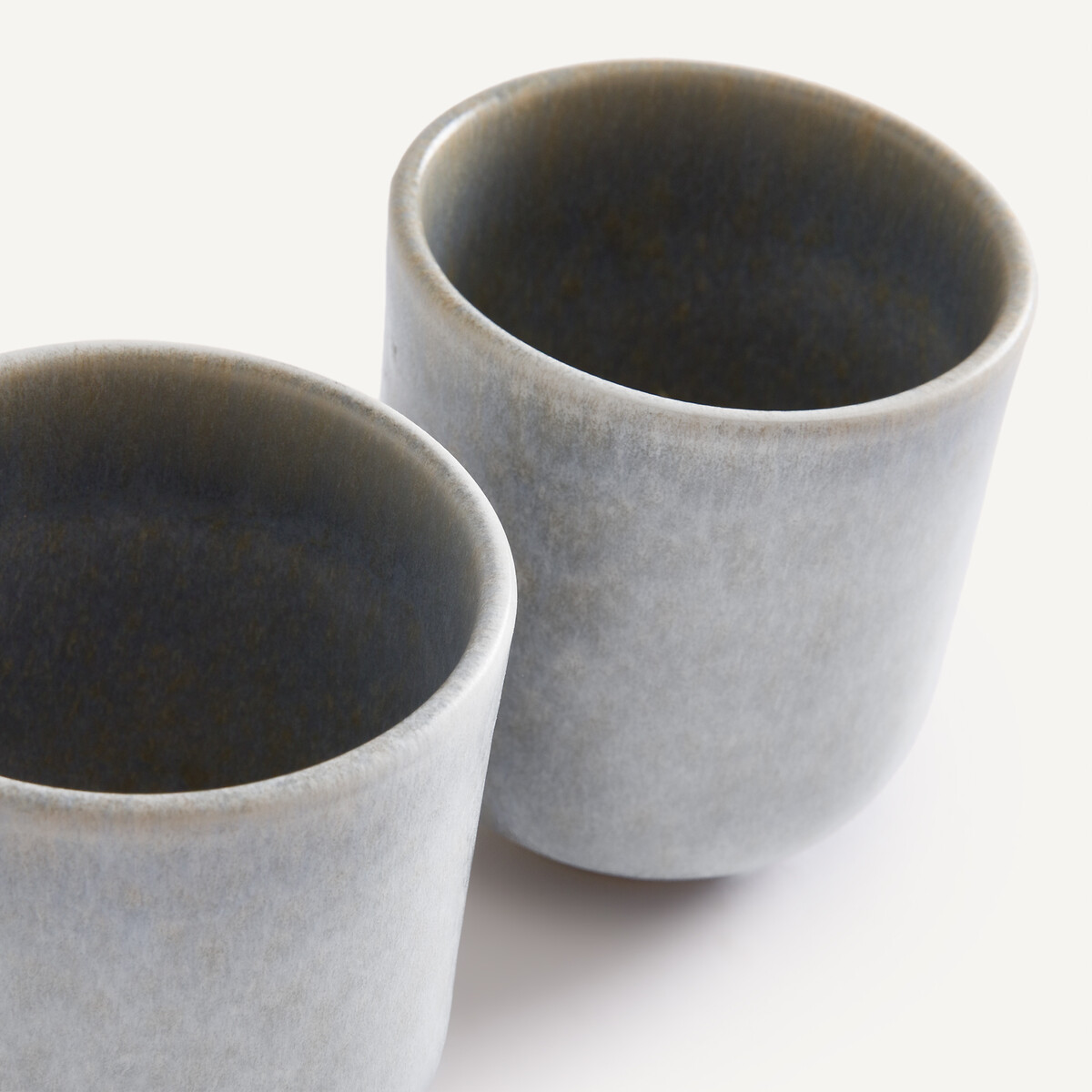 Conjunto de 4 chávenas em grés esmaltado mate, Chuma azul claro, AM.PM