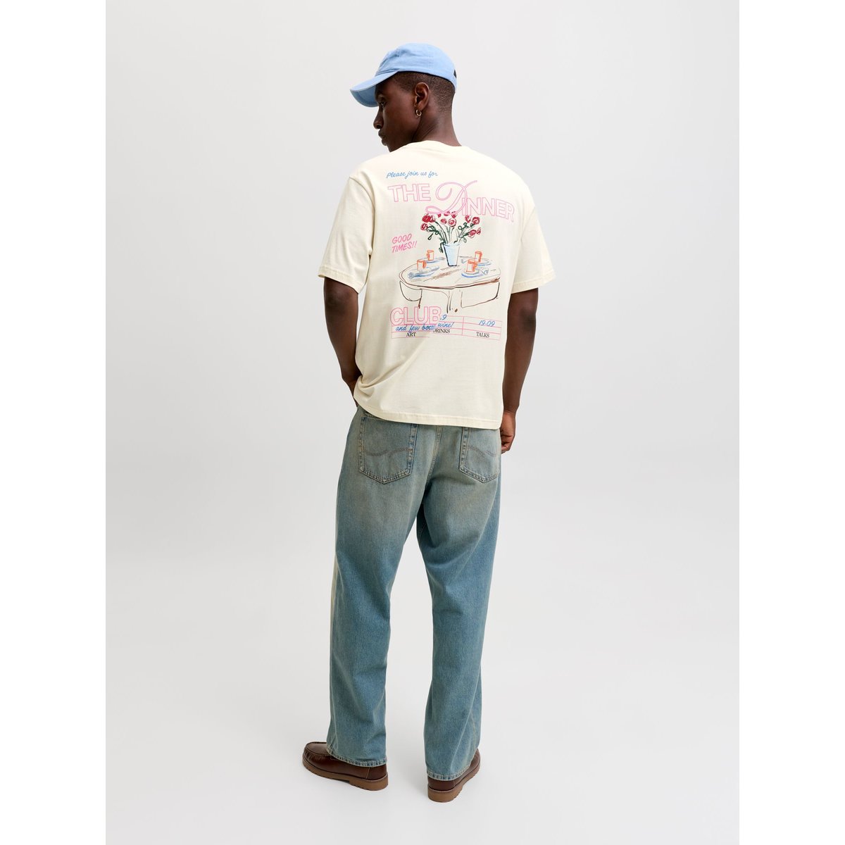 T-Shirt antique white, JACK & JONES
