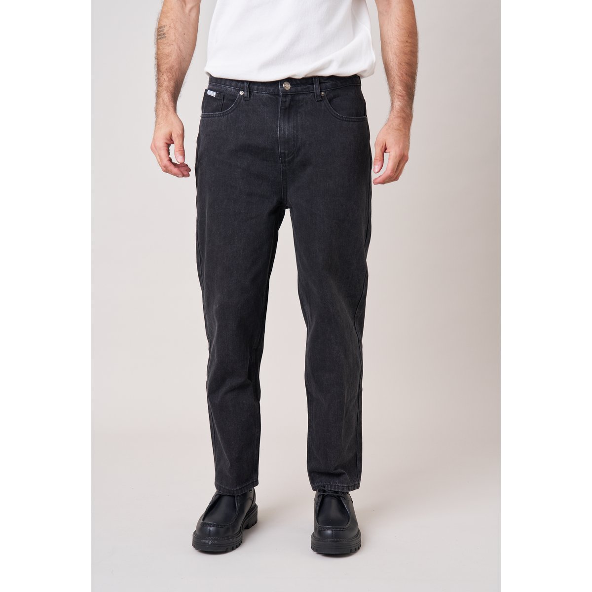 Jean barrel homme gris BILLIE gris délavé, DEELUXE