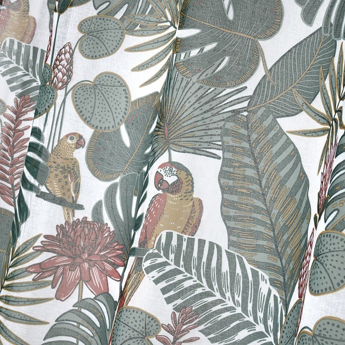 Voilage à œillets 140x260  Rousseau Vert vert, DECORATIE