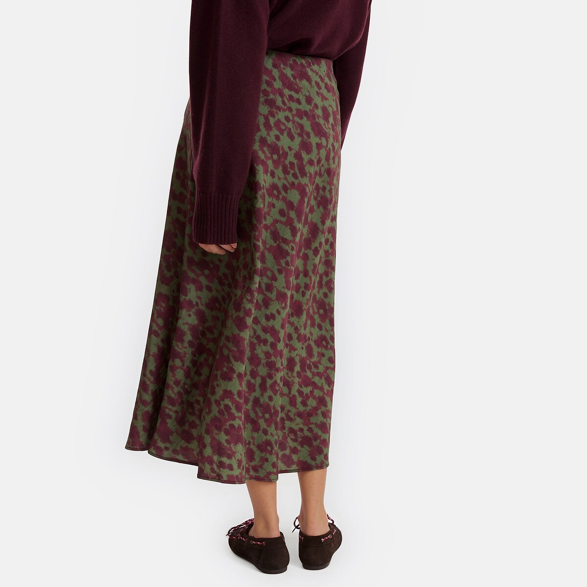 Jupe longue imprimé tie and dye imprimé prune, LA REDOUTE COLLECTIONS