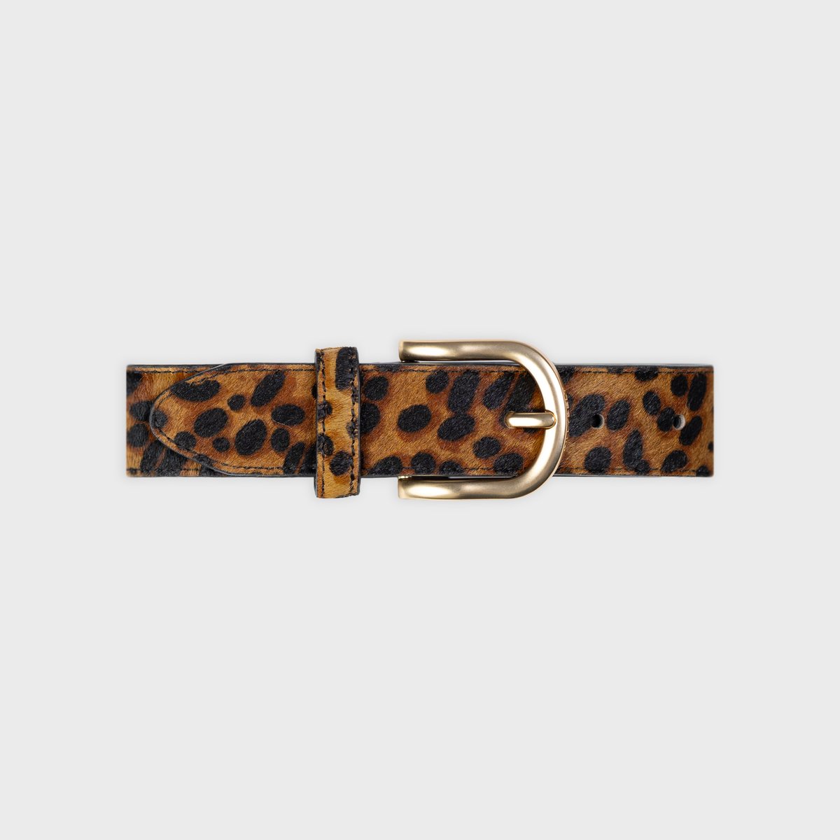 Ceinture en cuir FANTAISIE léopard marron, BILLYBELT