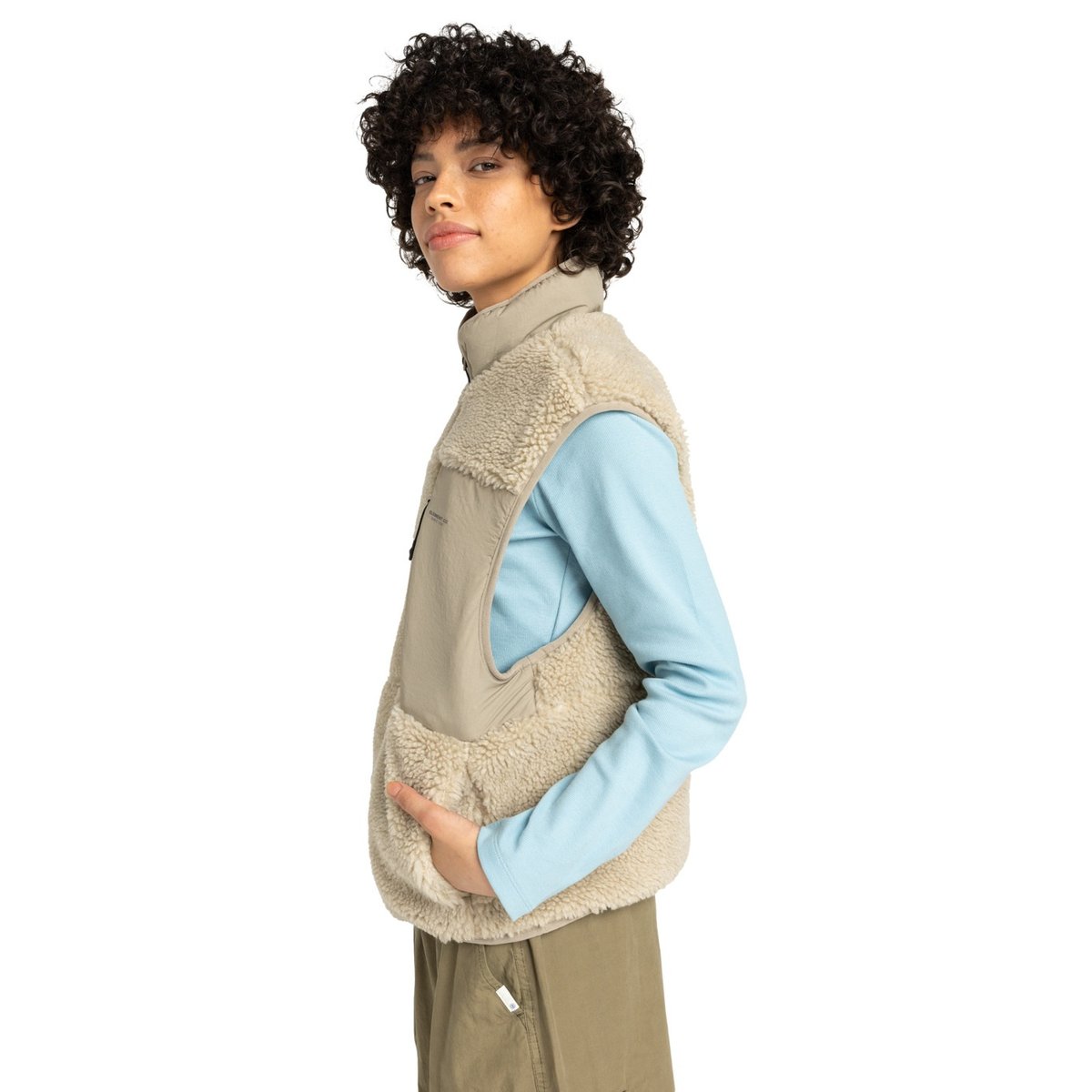 Veste sans manches en sherpa LAKE SHERPA W beige oat milk, ELEMENT