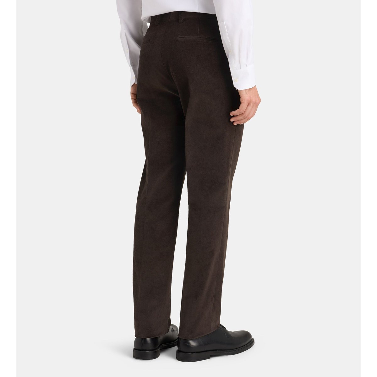 Pantalon de costume ajusté beroi velours côtelé coton marron, COMPTOIR GL