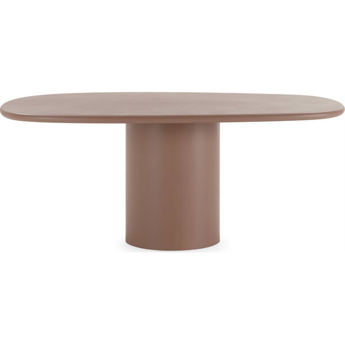 Table de salle à manger ovale en résine moka, RECOLLECTION