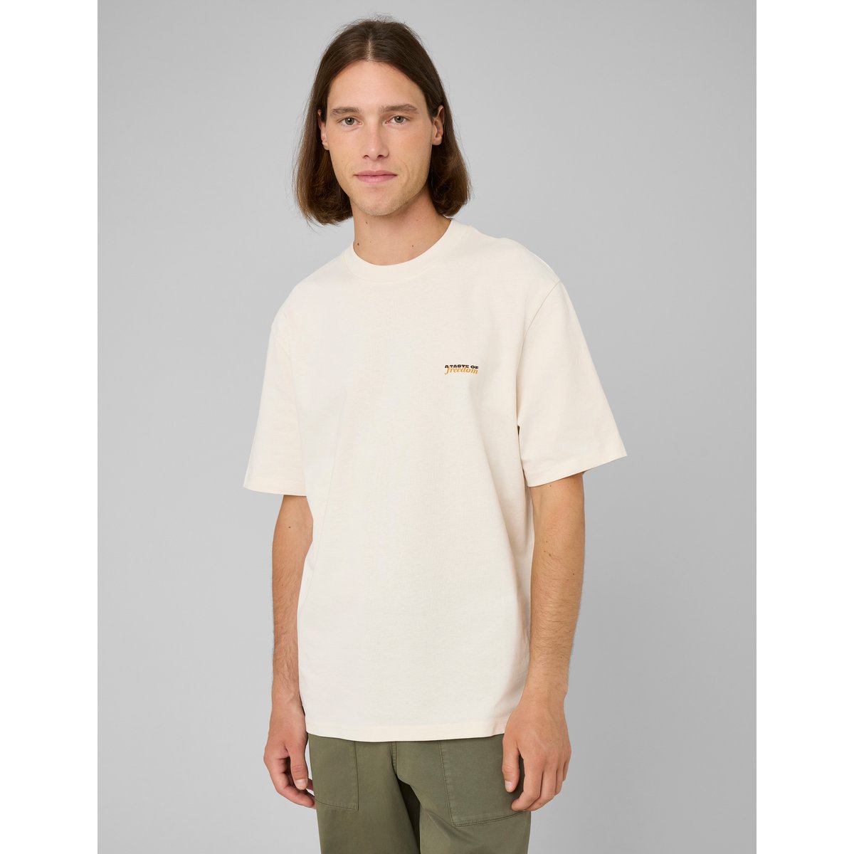 T-shirt imprimé devant / dos naturel, BZB