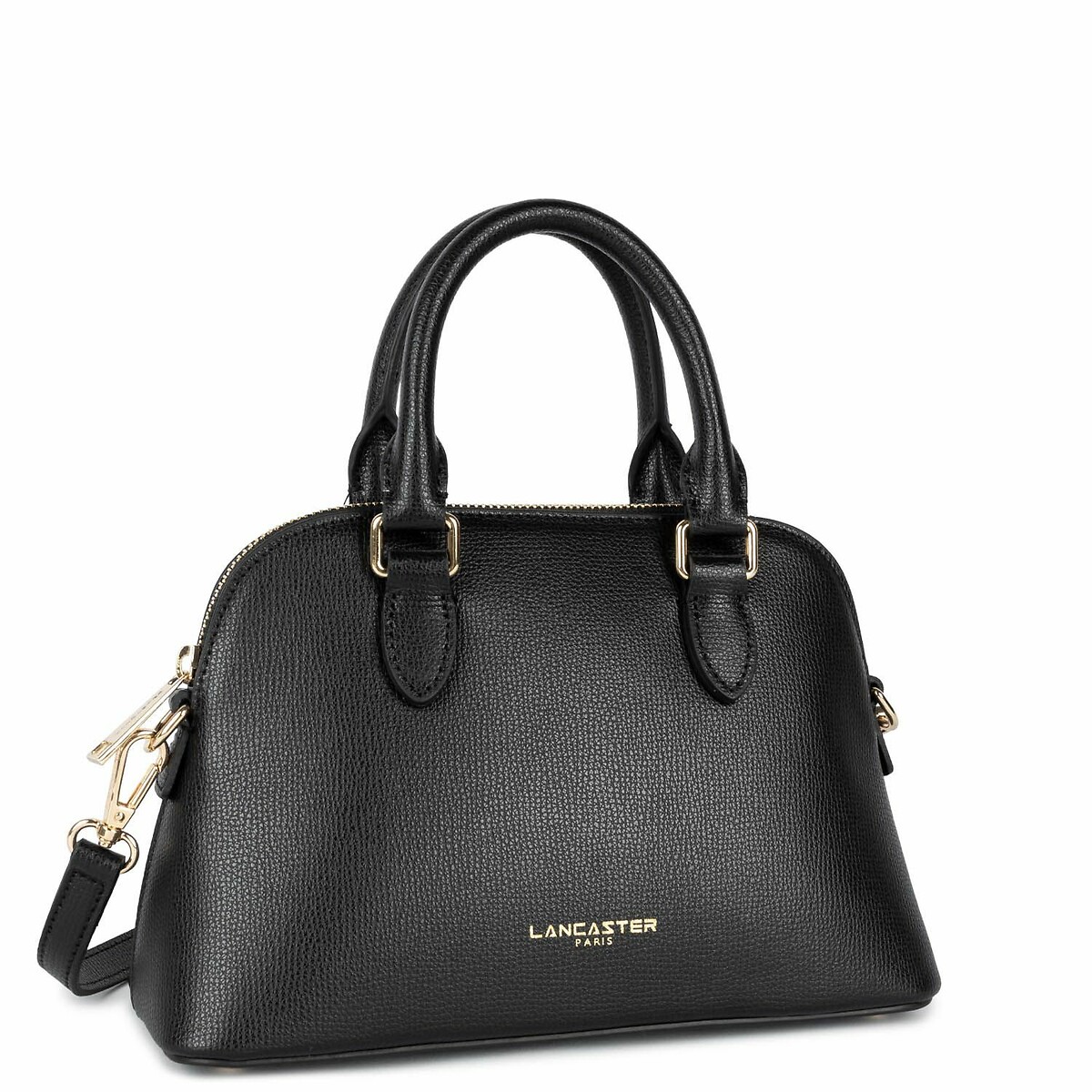 Sierra Jia Half Moon Bag with Zip Fastening, Medium black, LANCASTER