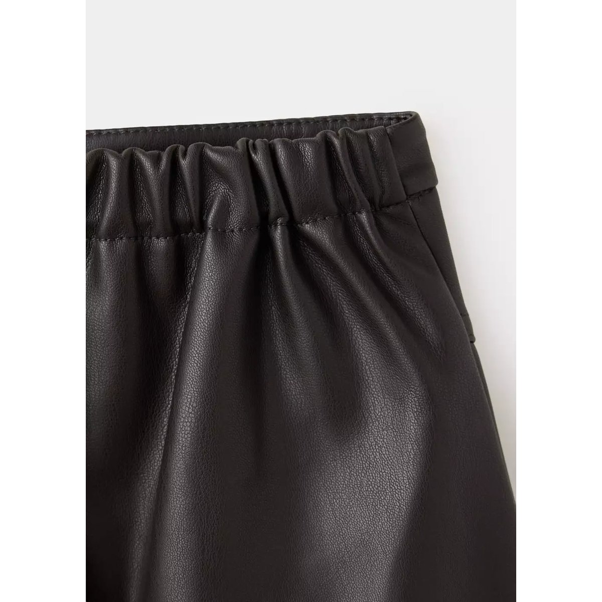 Jupe similicuir plissée marron, MANGO KIDS