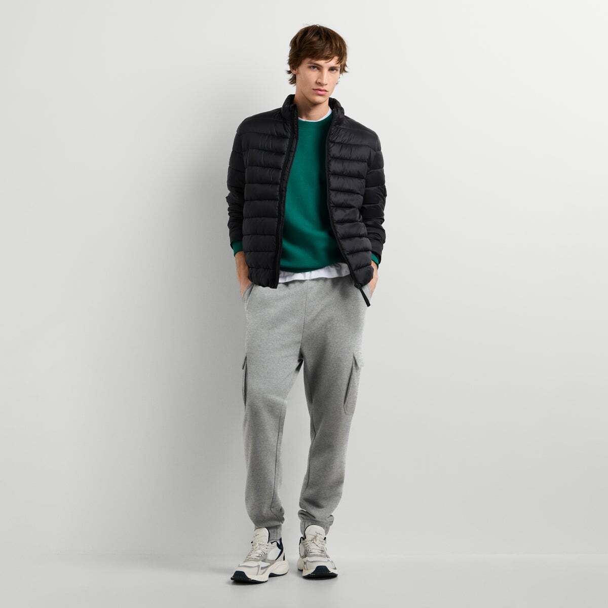 Doudoune Matelassée À Col Montant noir, PEPE JEANS