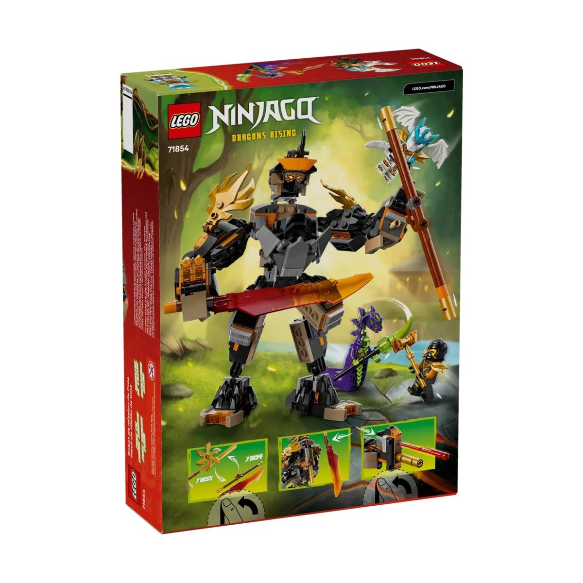 Ninjago La mission du robot Cole et du dragon Zane multicolore, LEGO