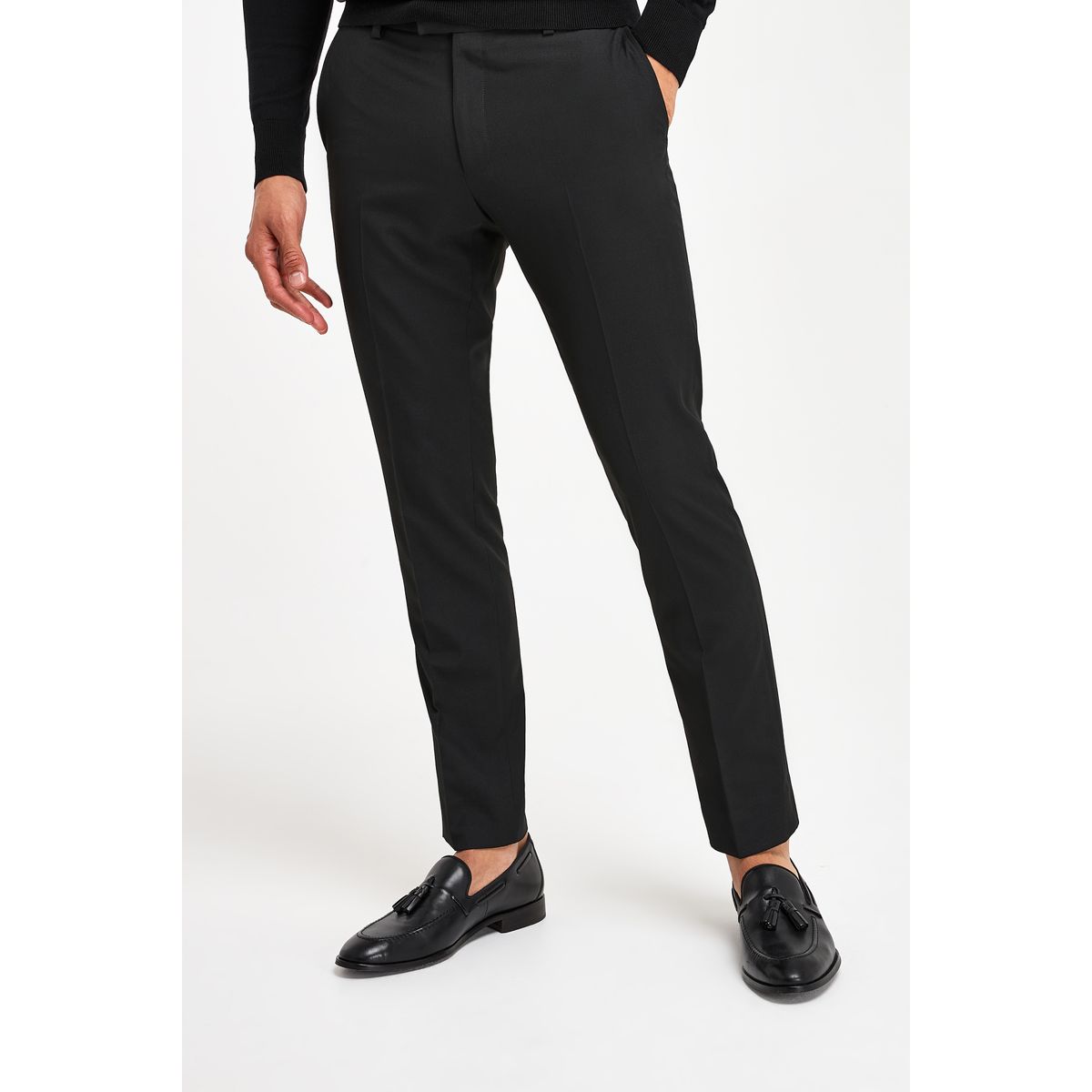 Pantalon de costume smoking noir, NEXT