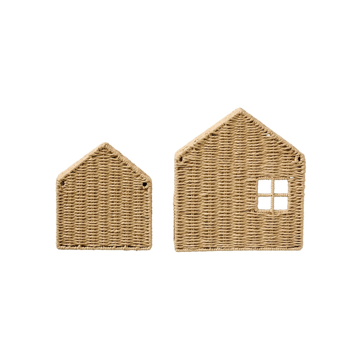 Lot 2 étagères maison beige, VERTBAUDET