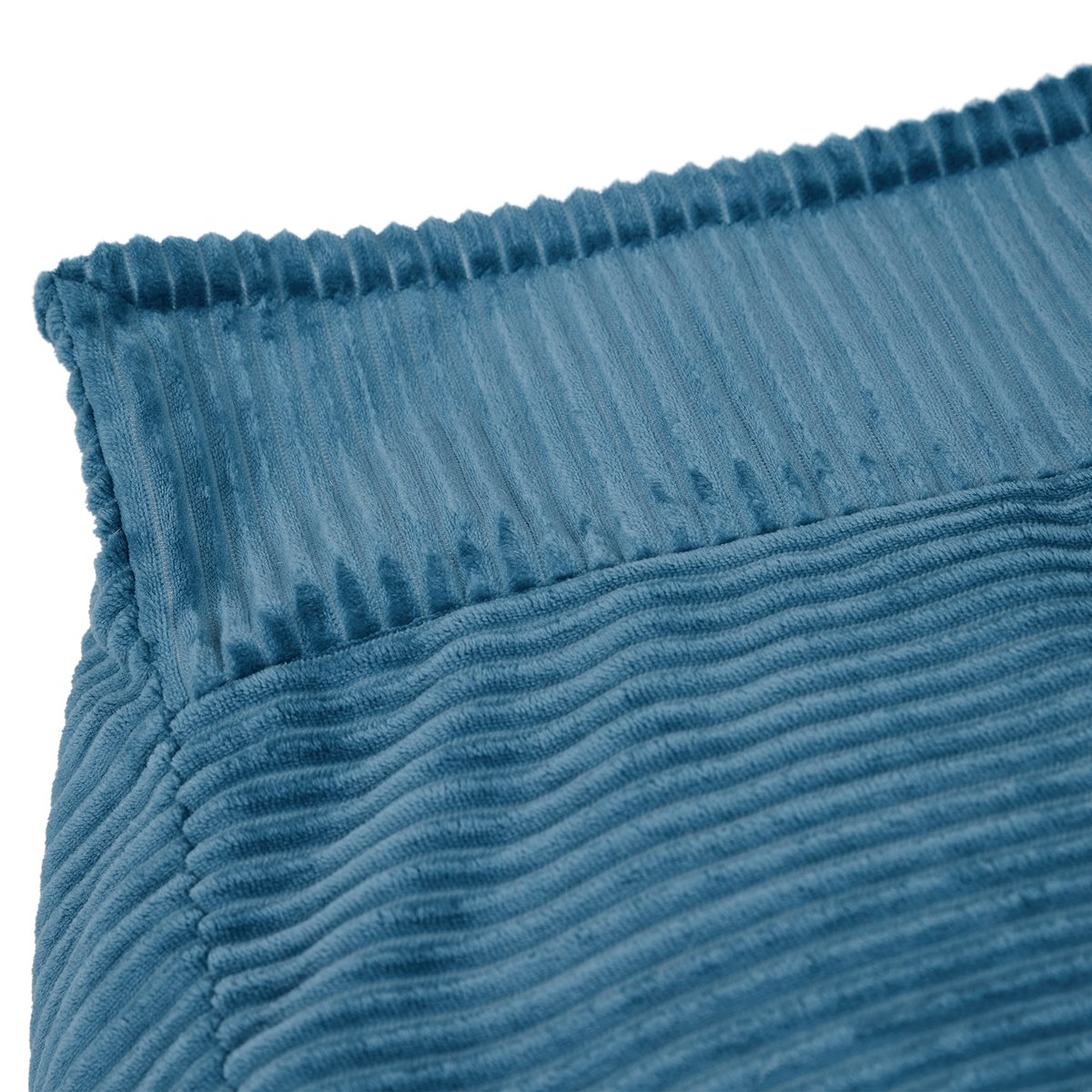 Pouf fauteuil grand enfant en velours côtelé Oeko-Tex® - ALTO bleu jeans, ICON