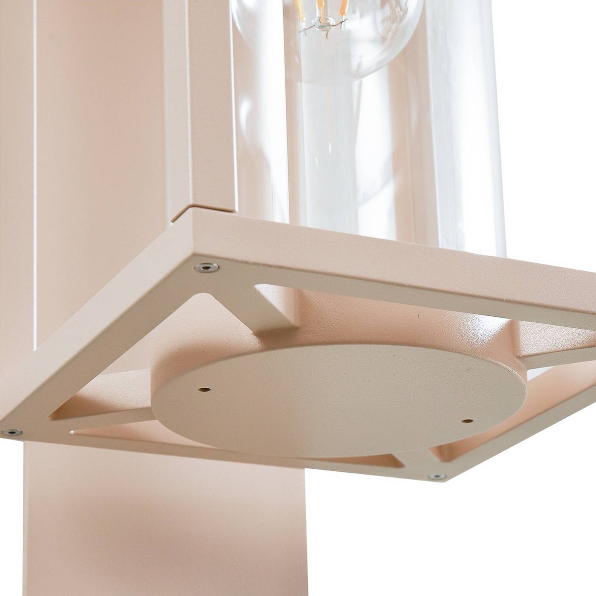 Applique extérieure en aluminium moderne beige, LUCANDE