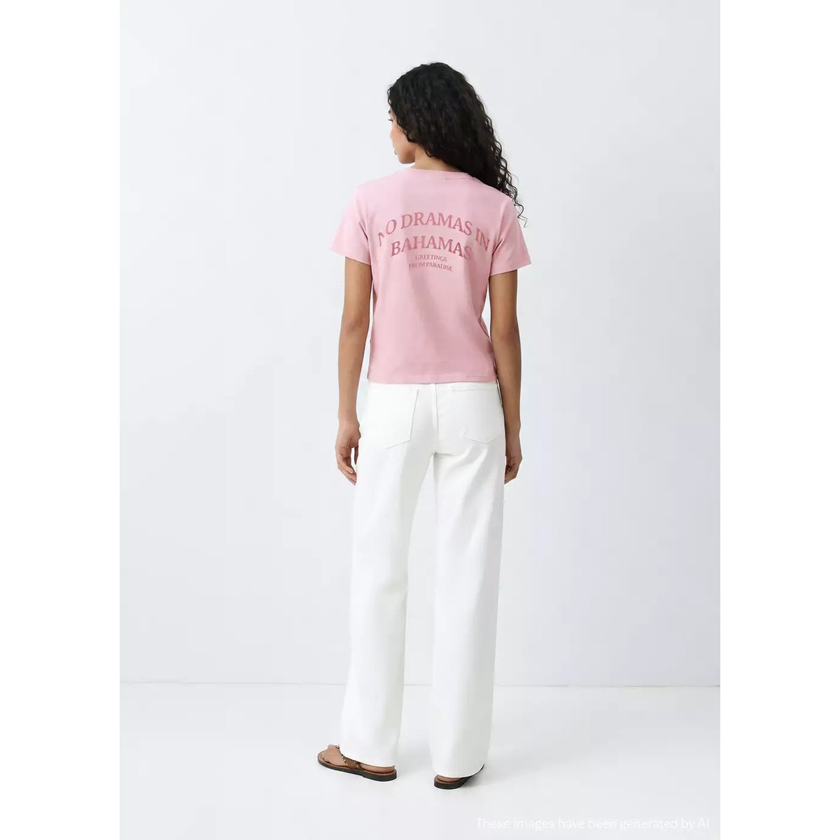 T-shirt en coton imprimé rose pastel, MANGO TEEN