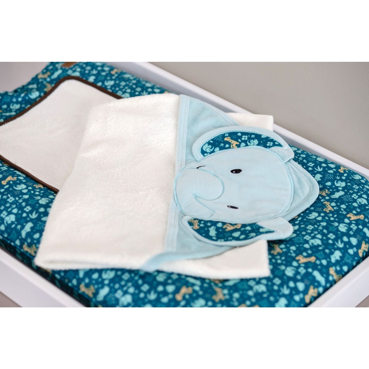 Matelas à langer avec housse Zanimo bleu, DOMIVA