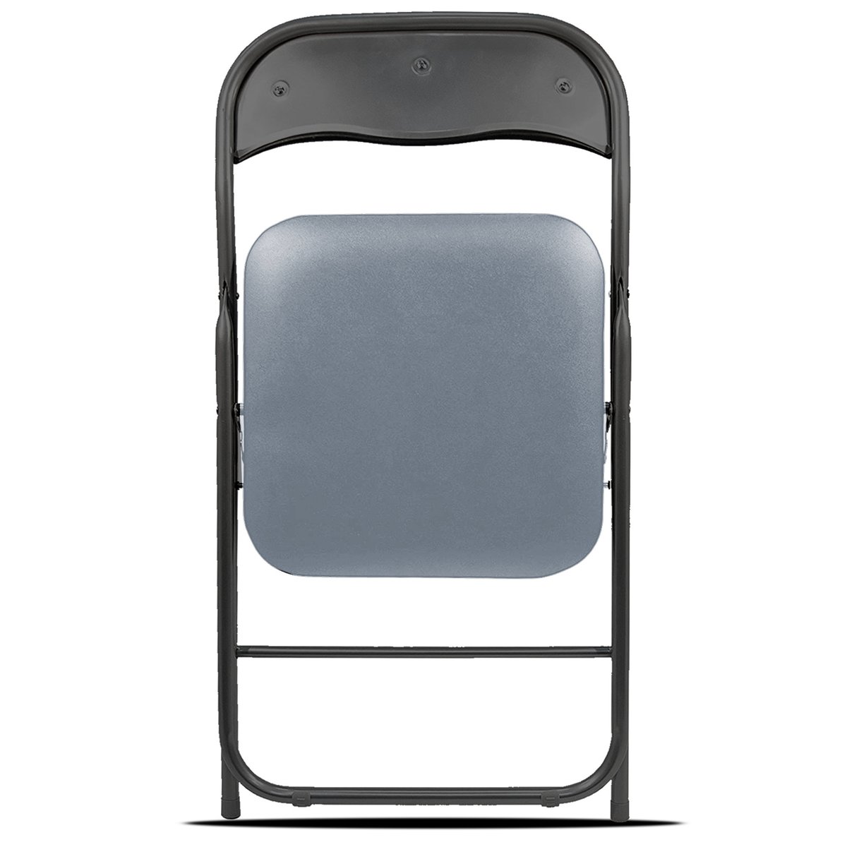 Chaise d'appoint pliante en métal et PVC anthracite 44x48x80cm gris, WADIGA
