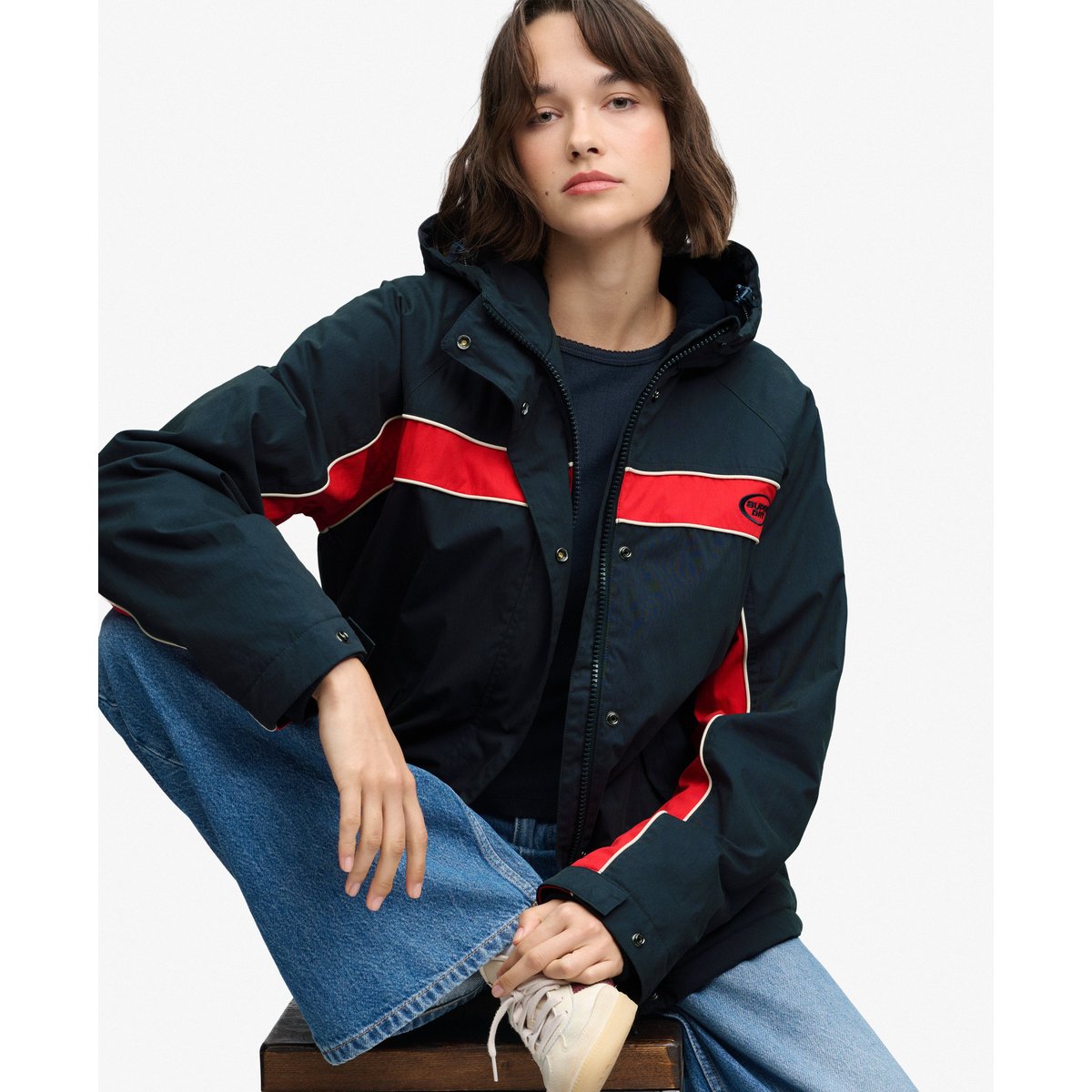 Veste Vintage à Capuche Coupe Décontractée bleu marine éclipse, SUPERDRY
