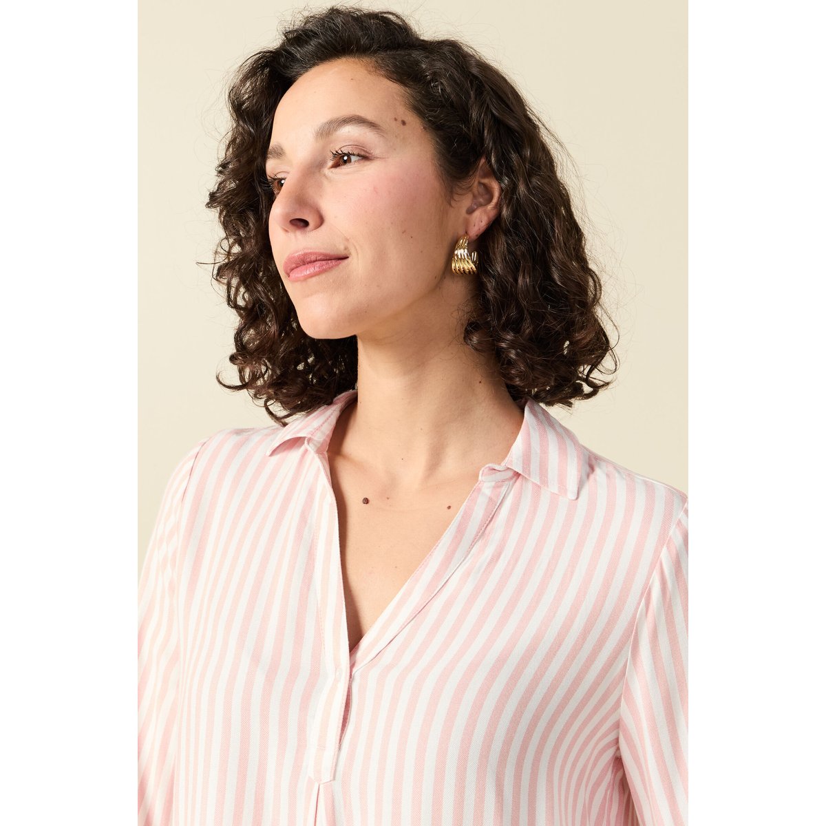 Blouse manches longues rose clair, BONOBO