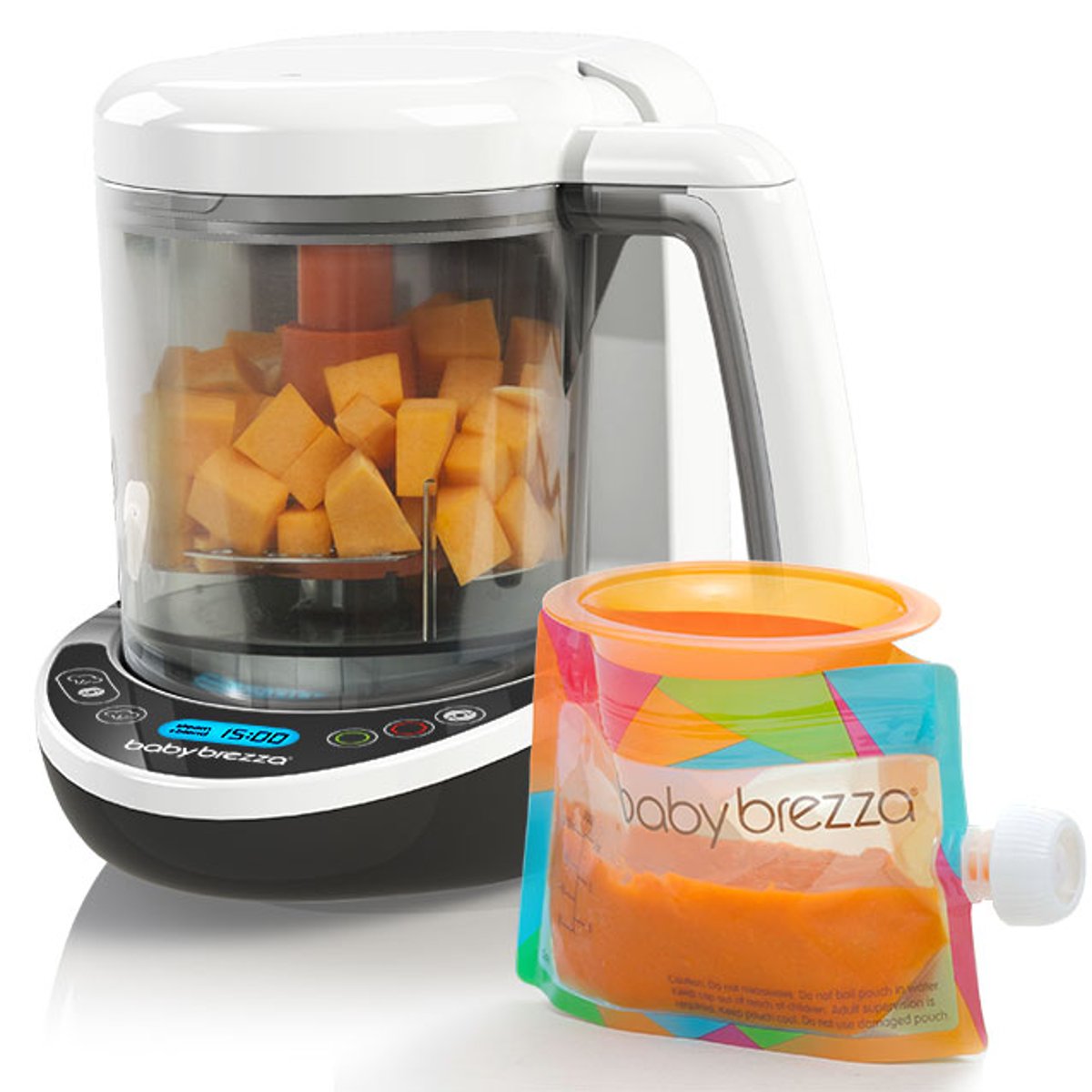 Robot mixeur et cuiseur Food Maker Deluxe blanc, BABY BREZZA