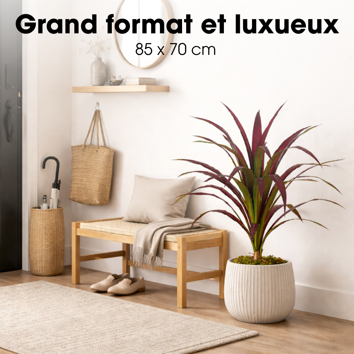 Plante artificielle BANANENBOOM rouge, MICA DECORATIONS