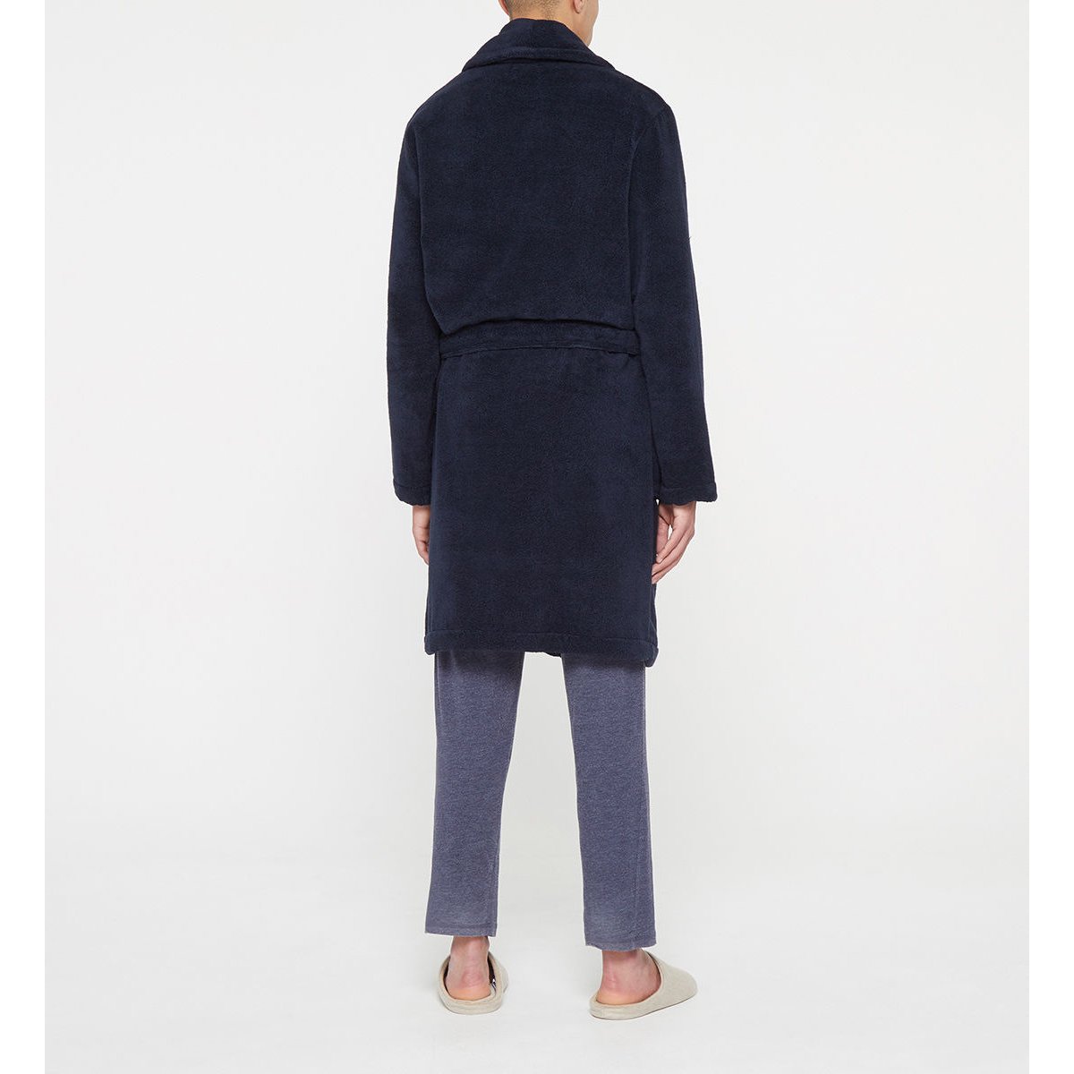 Peignoir long bath coton bio bleu marine, GALERIES LAFAYETTE