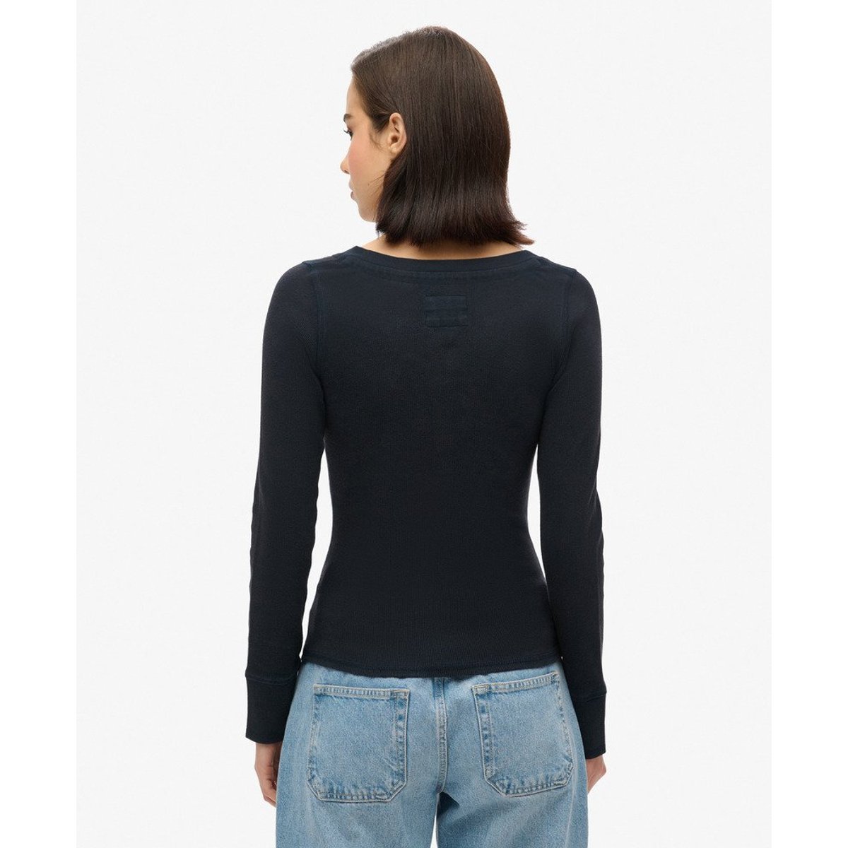 Chemise Athletic à Manches Longues bleu marine éclipse, SUPERDRY