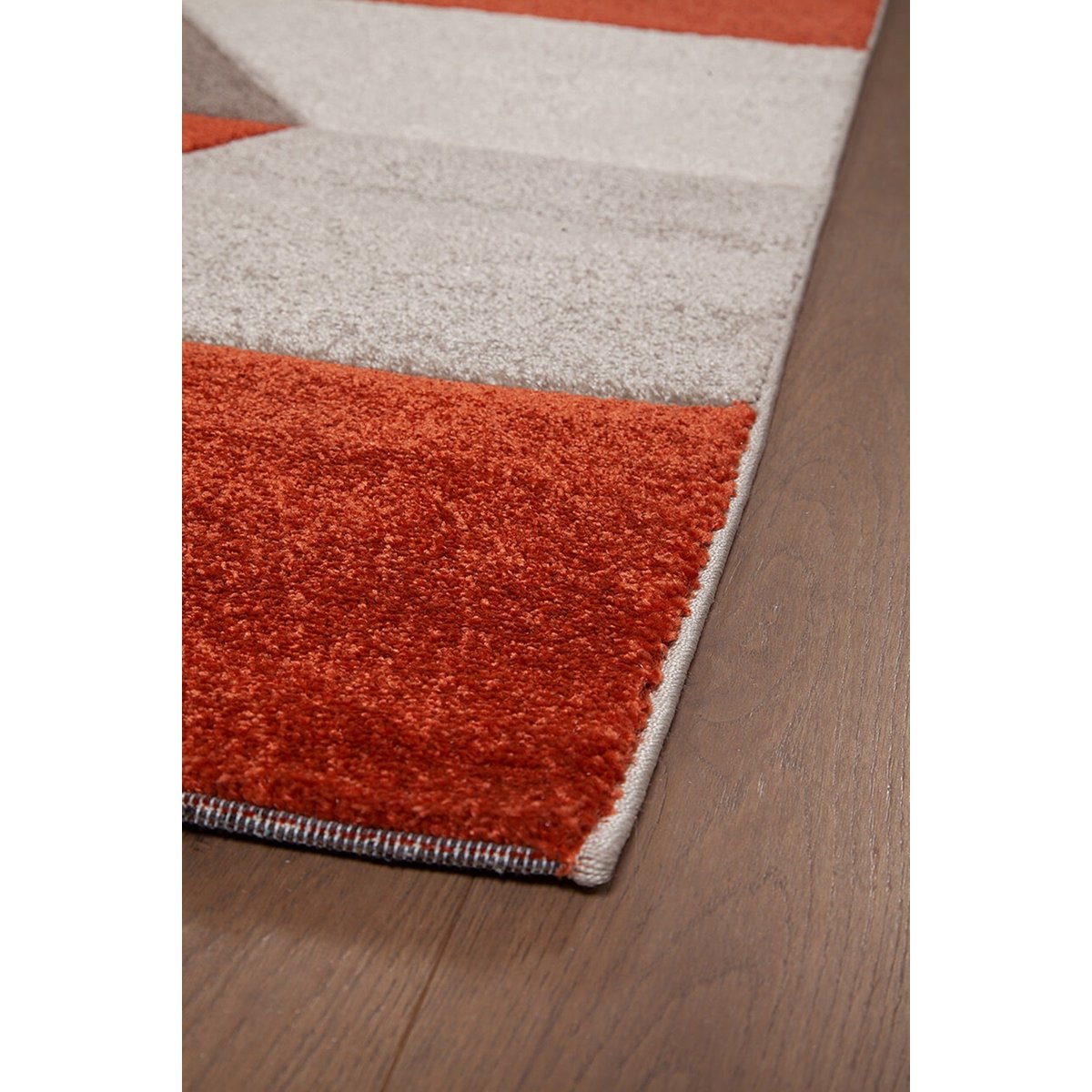 Tapis salon et chambre moderne tissé plat PAVY rouge, NOVATREND
