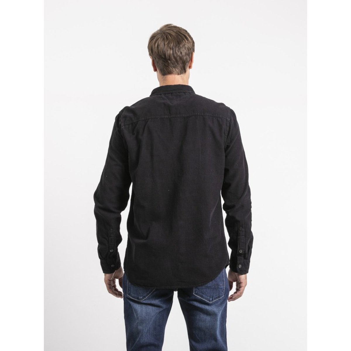 Chemise Manches Longues Velours Côtelé Torold noir, RITCHIE