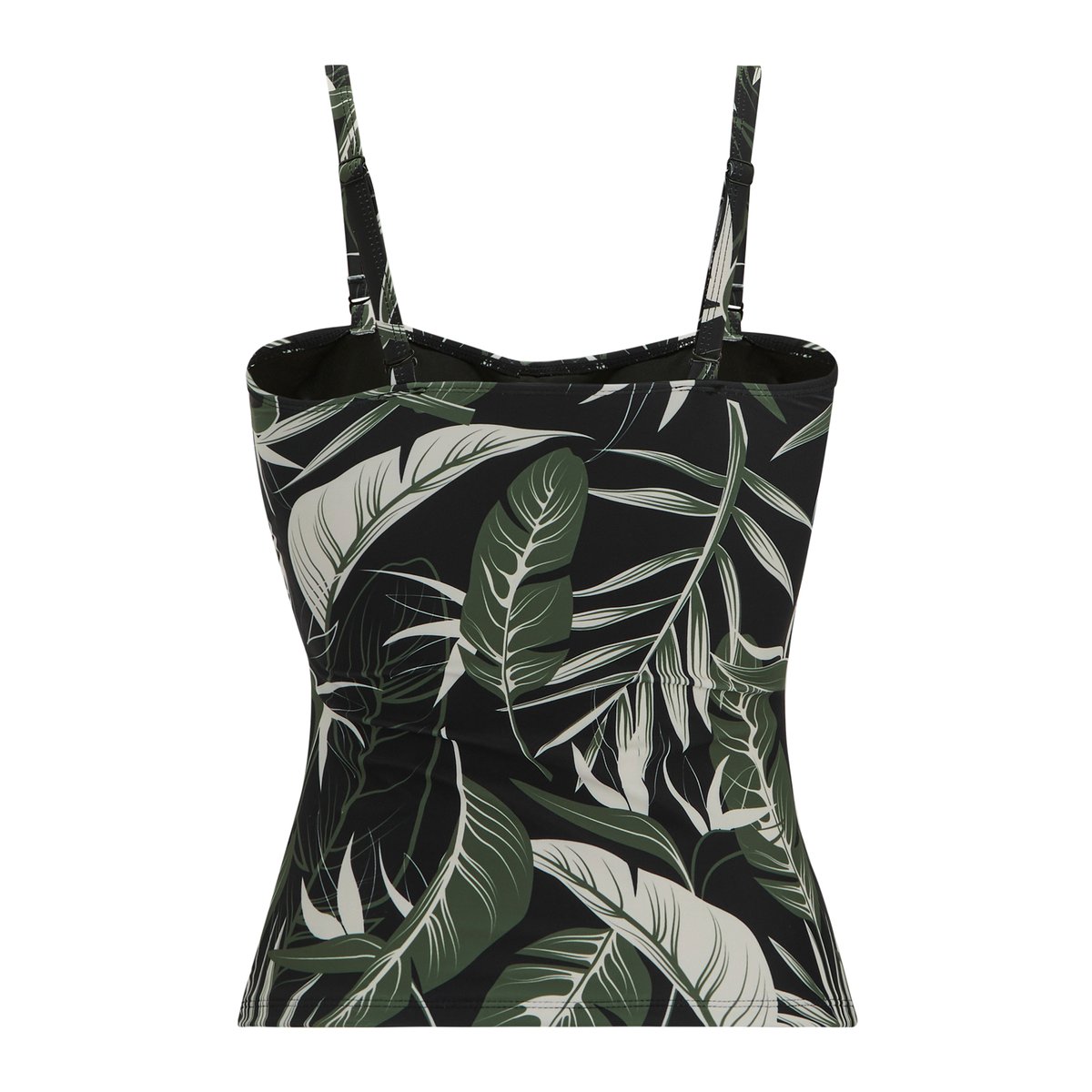 Haut de tankini motif/style feuilles tropicales ACEANA vert / blanc / noir, REGATTA