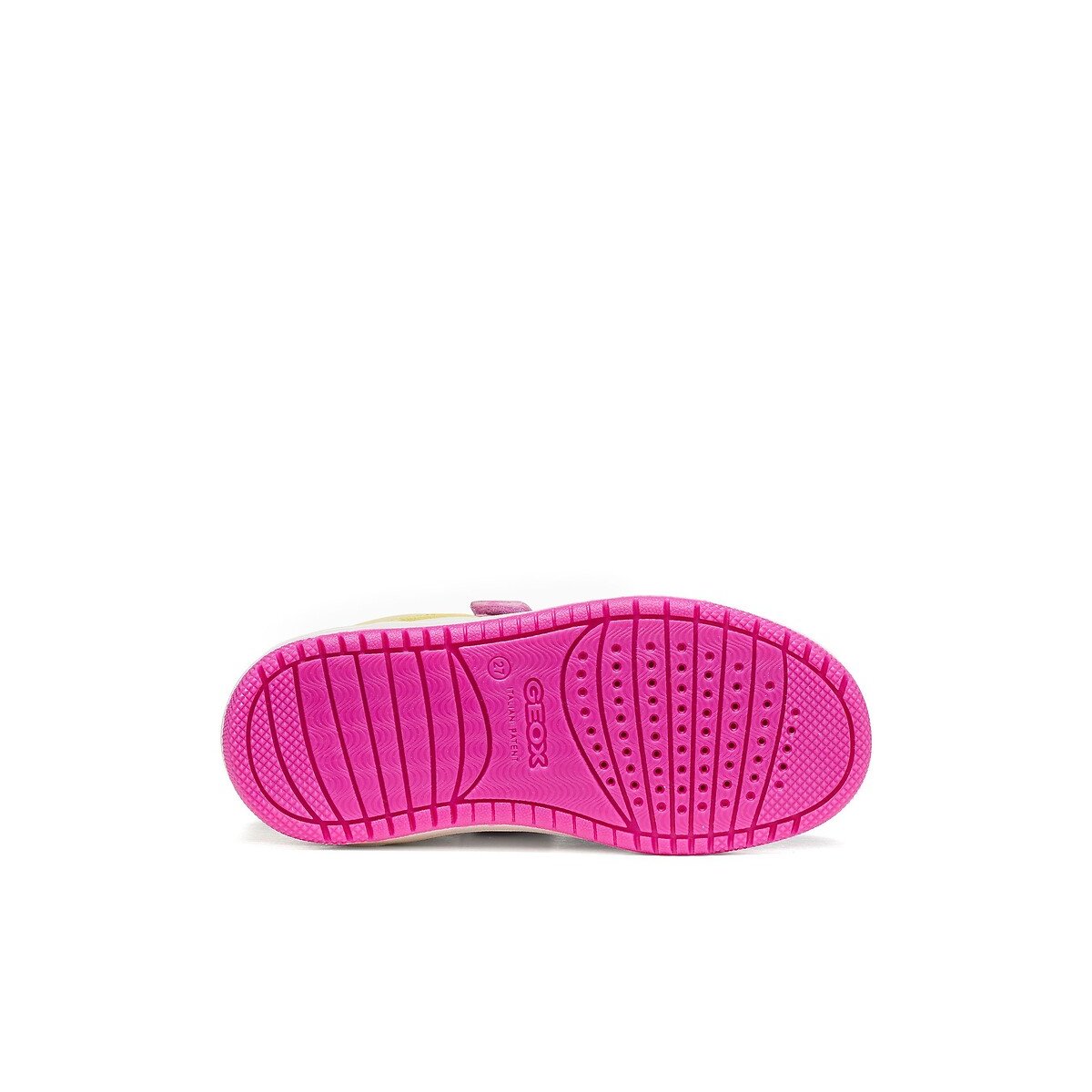 Atmungsaktive Sneakers mit Klettverschluss Washiba weiss/rosa, GEOX
