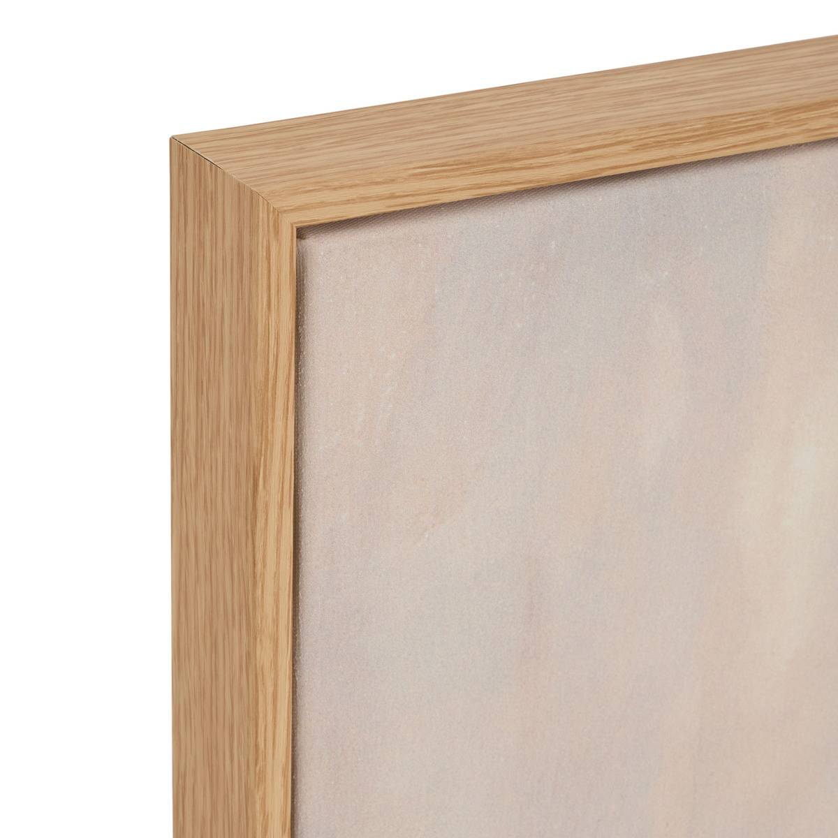 Toile peinte encadrée rectangulaire ANASTASIA beige ficelle, ATMOSPHERA
