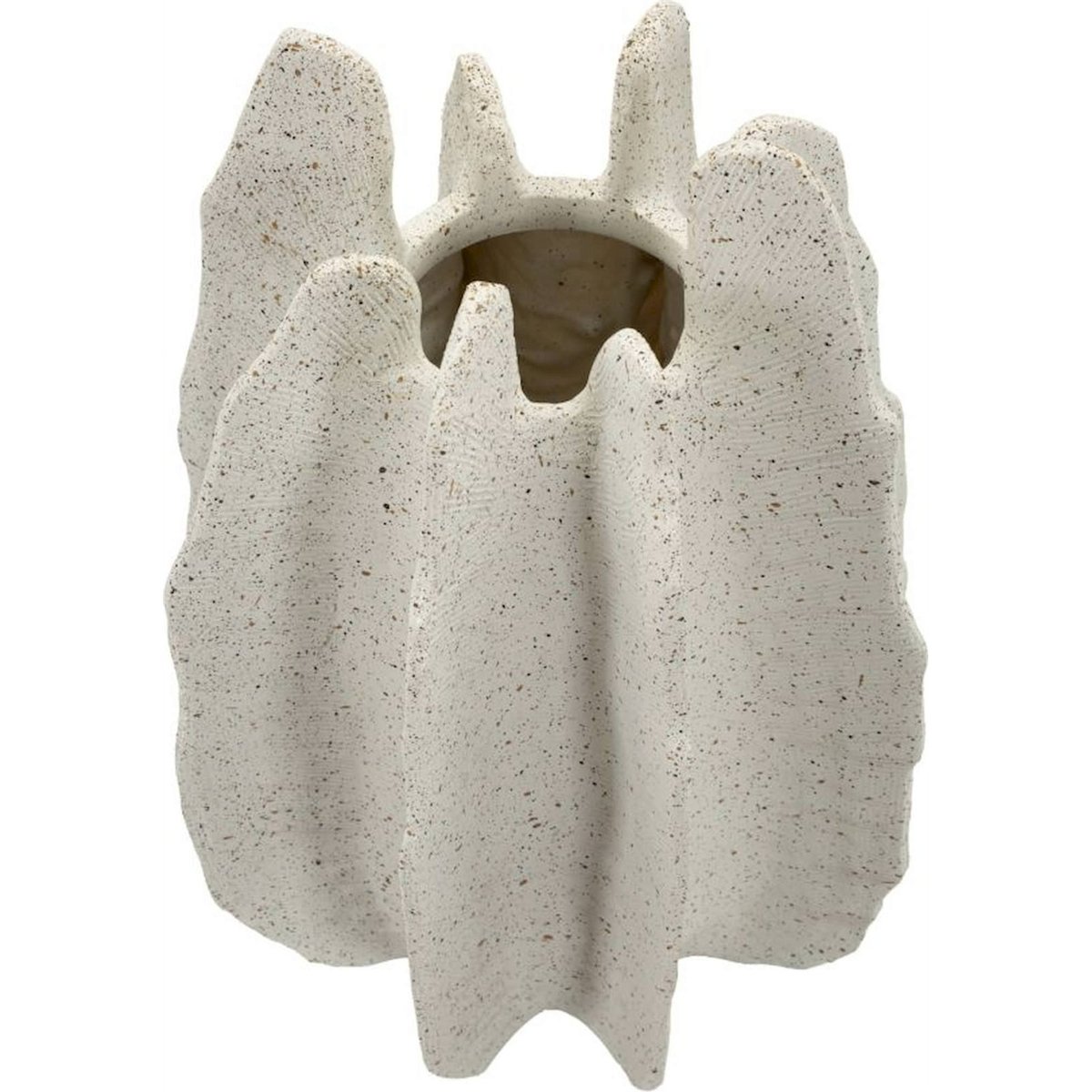 Vase sculptural effet pierre MODERN multicolore effet pierre moucheté, RECOLLECTION