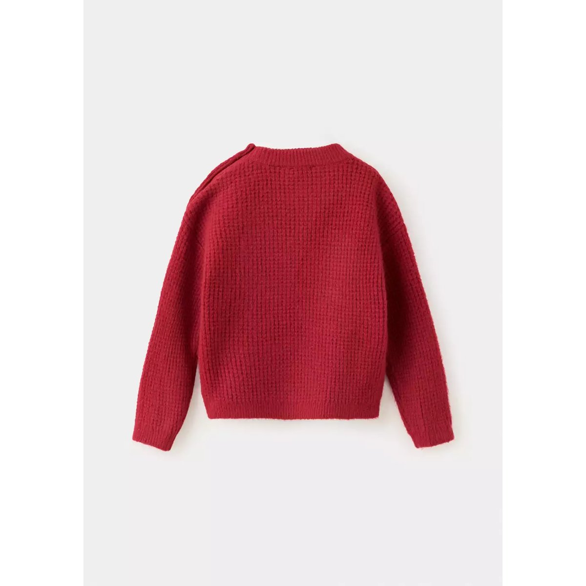 Pull-over maille texturé rouge, MANGO BABY