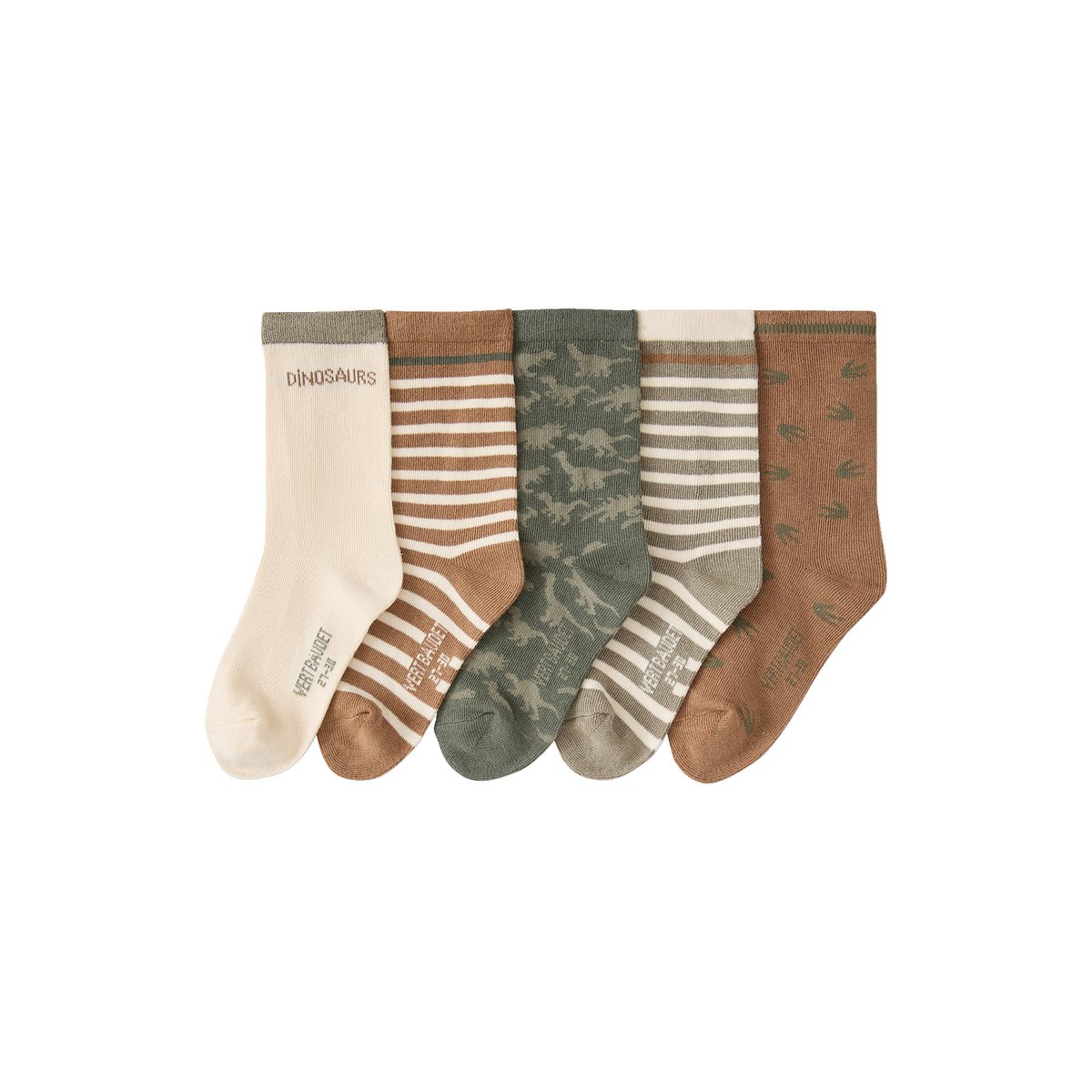 Lot de 5 chaussettes beige, VERTBAUDET