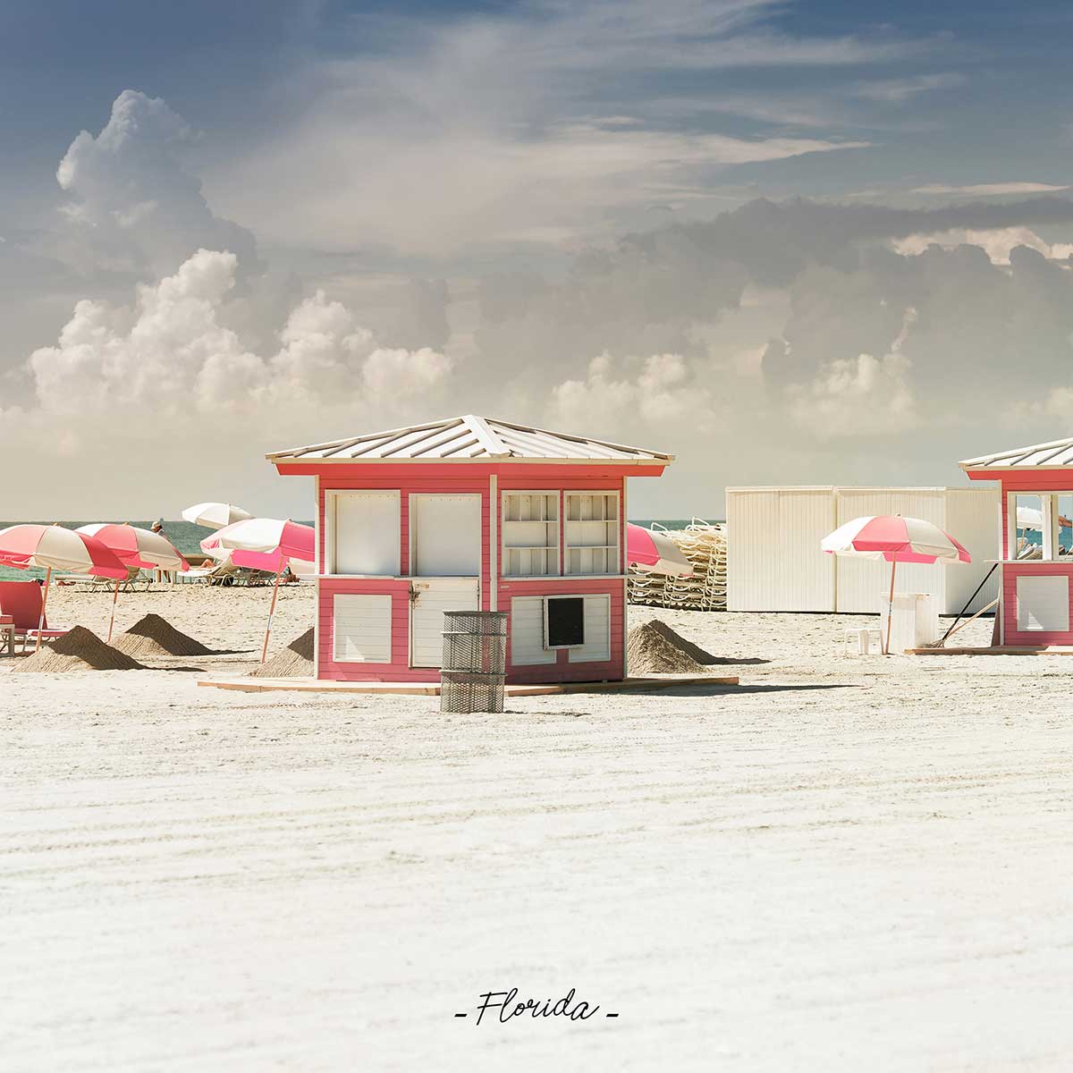 Tableau plage floride tableau alu dibond, HEXOA