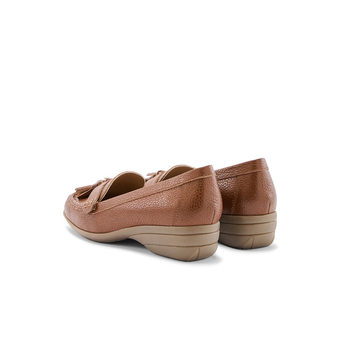 Mocassins à pompons femme marron, PEDICONFORT