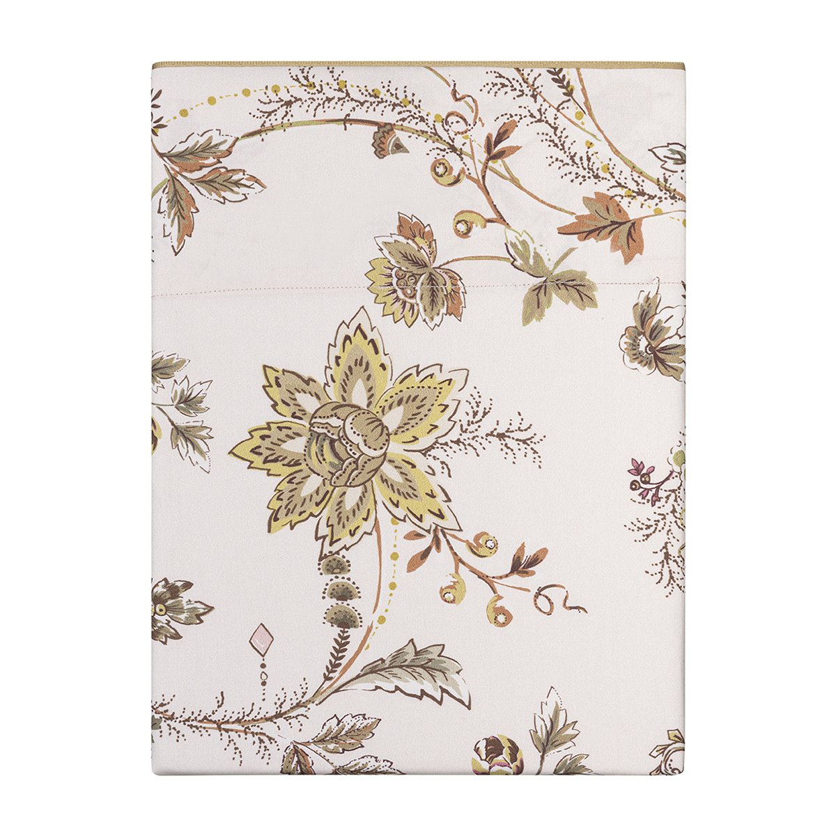 Drap plat imprimé en satin de coton bio, MAUSSANE rose clair, ALEXANDRE TURPAULT