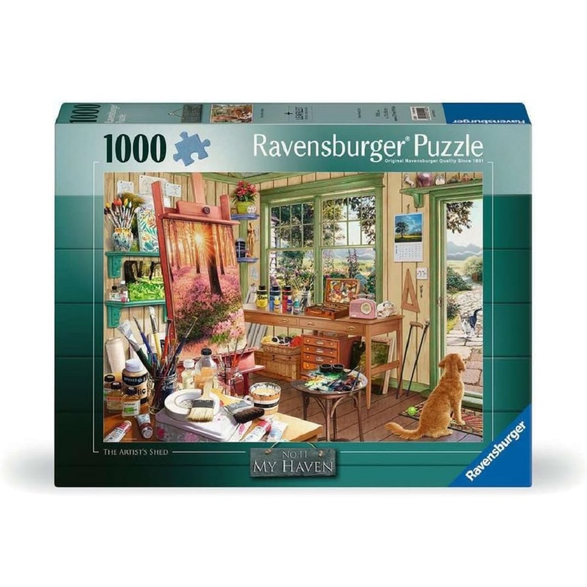 Puzzle L'atelier de l'artiste 1000 pcs vert, RAVENSBURGER