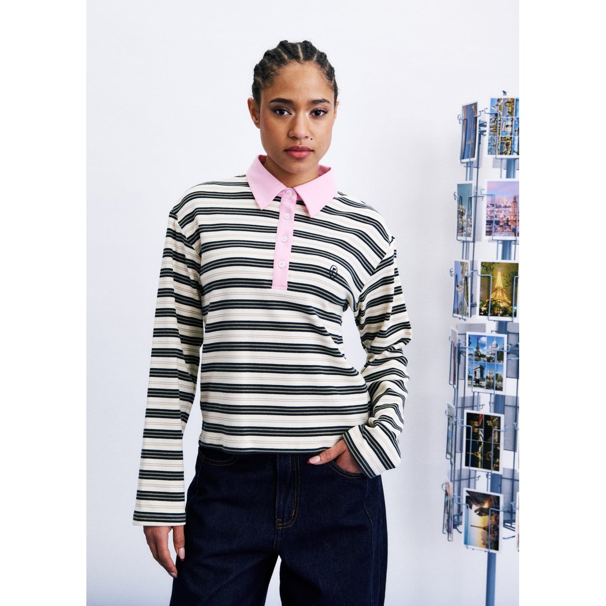 Polo Minato en coton MINATO rose, FRNCH