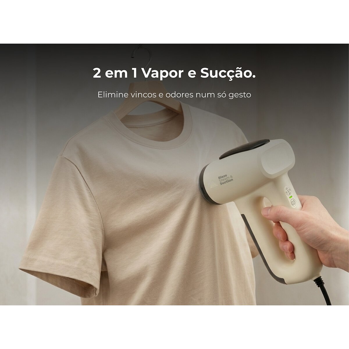 Ferro a Vapor Vertical Blaze Steam&Suction 1300W 5310FL, FLAMA branco, FLAMA