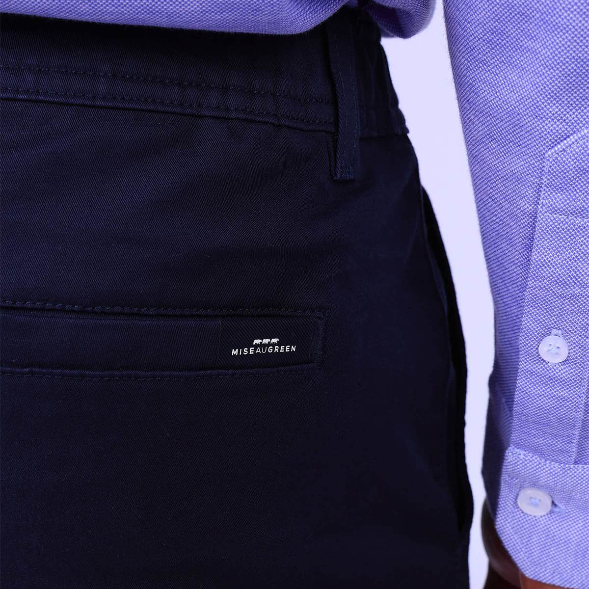Chino coupe droite bleu marine, MISE AU GREEN