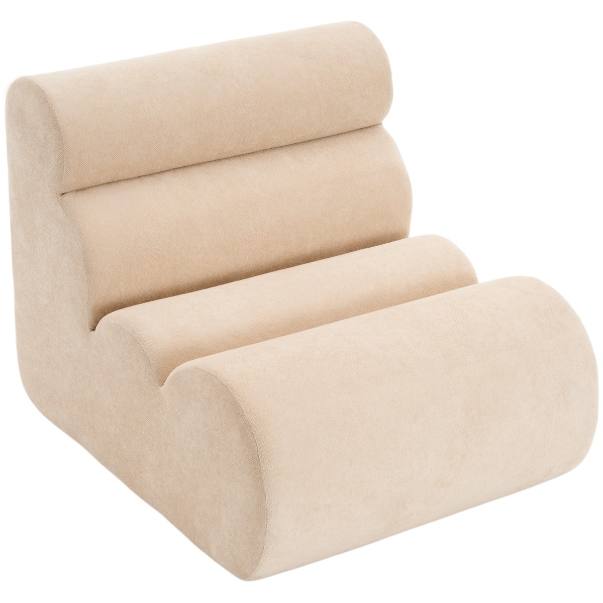 Chauffeuse compressée en tissu chenille - BILLIE beige, HOMIFAB