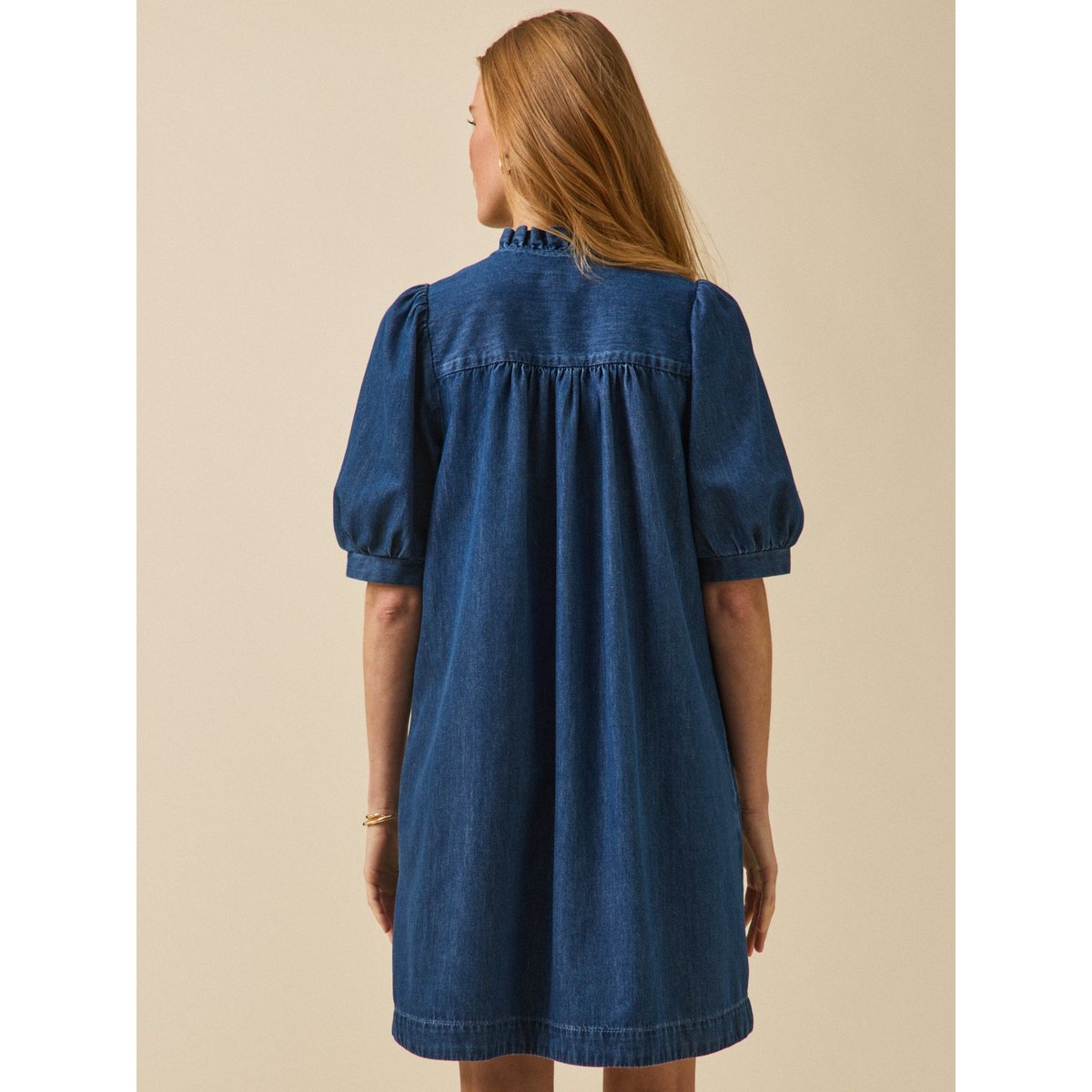 Robe courte jean coton biologique denim stone, CYRILLUS