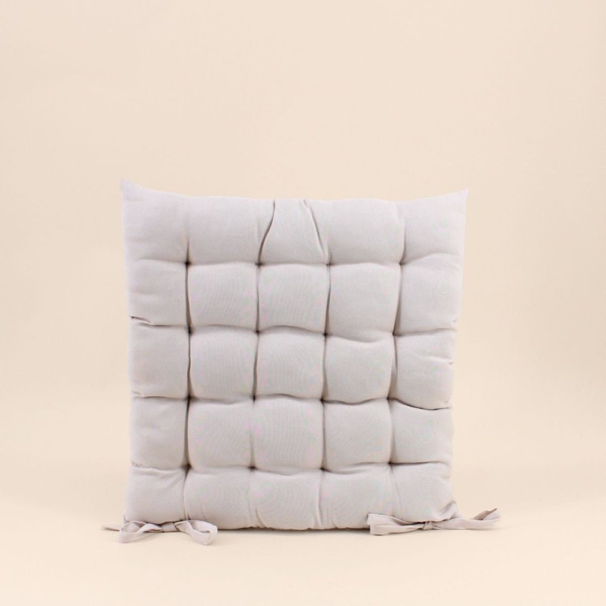 Lot de 4 galettes de chaises 40x40cm beige, ORNAMI
