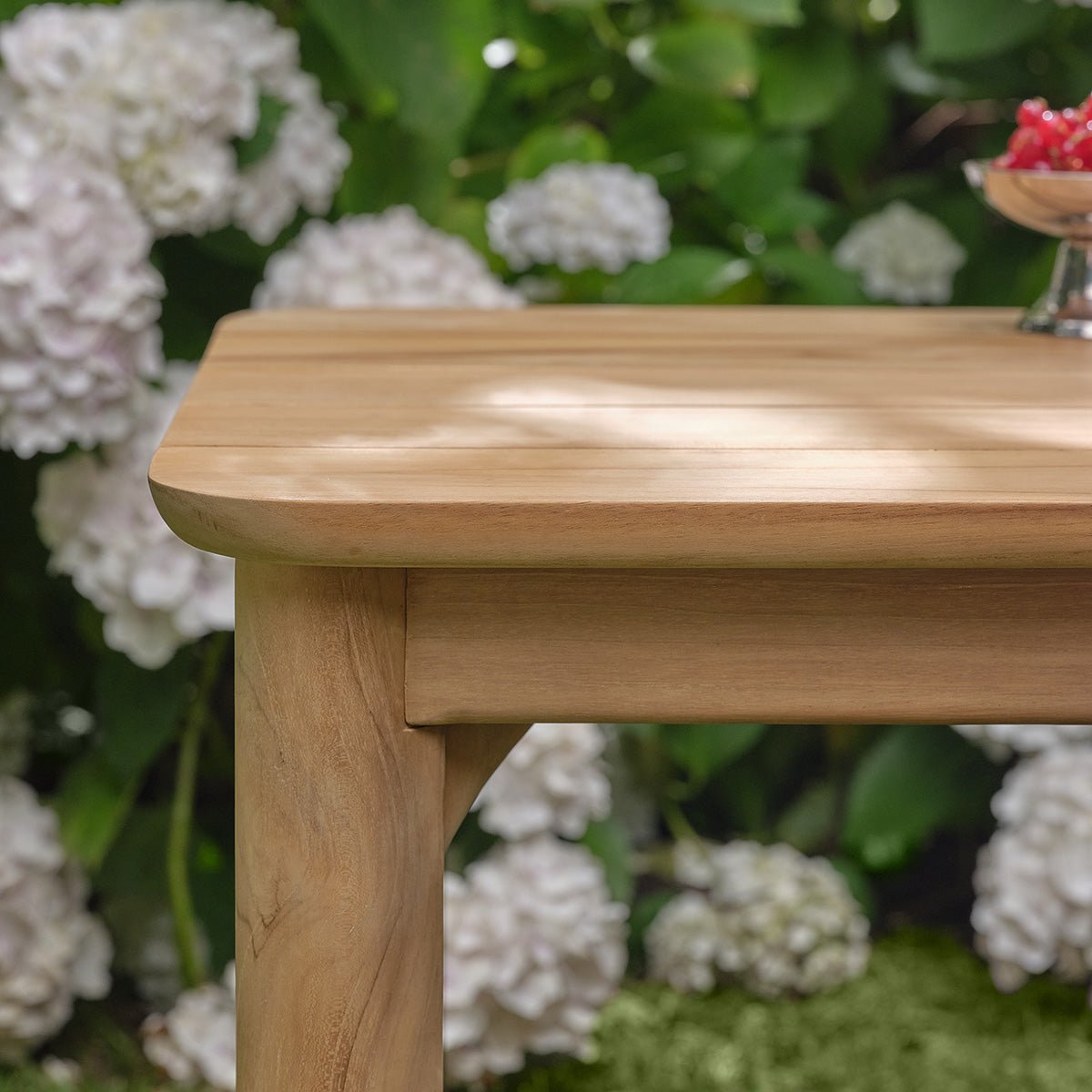 Table d'appoint de jardin en teck PIANA naturel, BERAH GETAH
