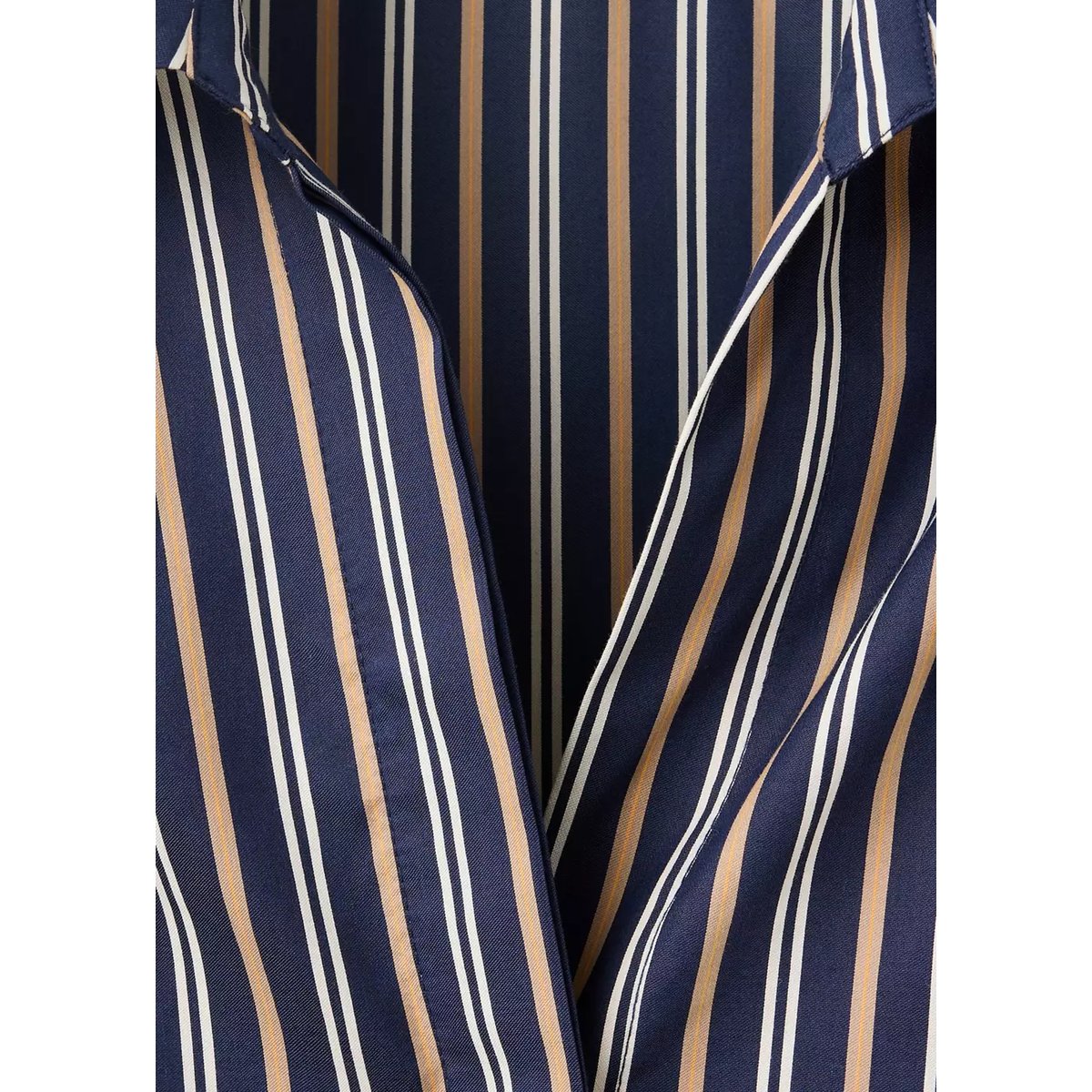 Robe chemisier à rayures bleu marine, MANGO