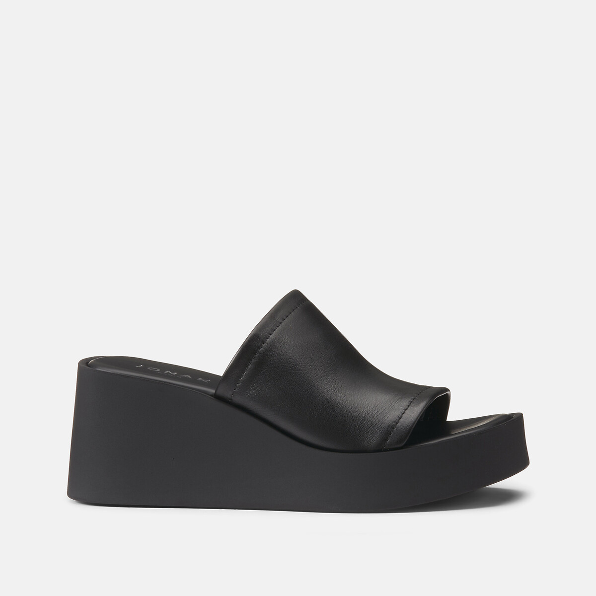 Eugene leather platform mules black, JONAK